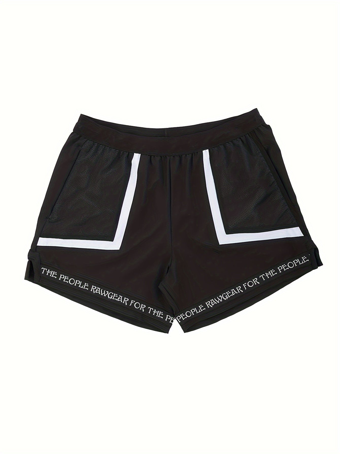 Men's Breathable Solid Shorts with Pockets Drawstring Elastic Waist