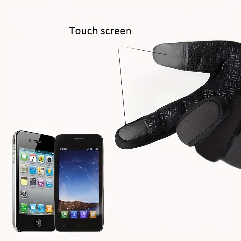 Outdoor Cycling Gloves Touch Screen Warm Full Finger Gloves Winter Windproof