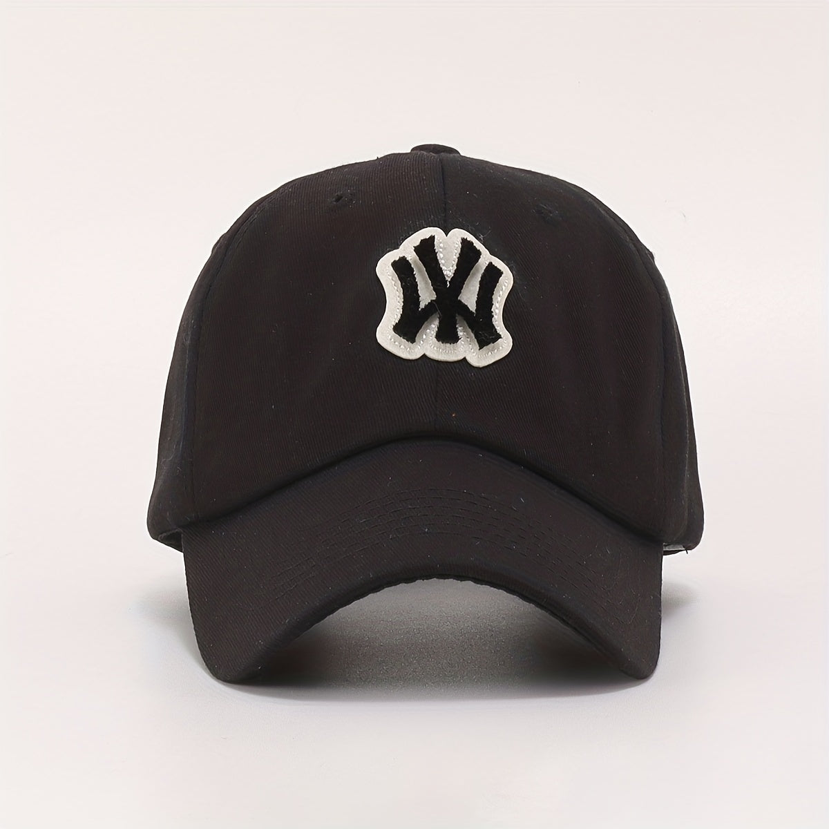 Letter Patch Baseball Cap Unisex Solid Adjustable Casual Dad Hats