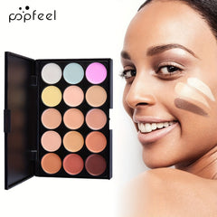 15 Colors Concealer Palette With 11 Pcs Brush Set Makeup Correcting Set