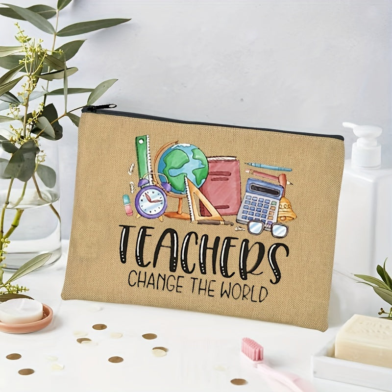 Teacher Change The World Cosmetic Bag