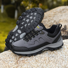 Men's Low Top Hiking Boots Non Slip Lace Up Shoes For Outdoor Activities