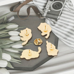 Cat And Cat Cartoon Alloy Drop Brooch Fashionable Jewelry Accessories For Women