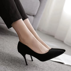 Women's Pointed Toe High Heels Slip On Stiletto Party Shoes