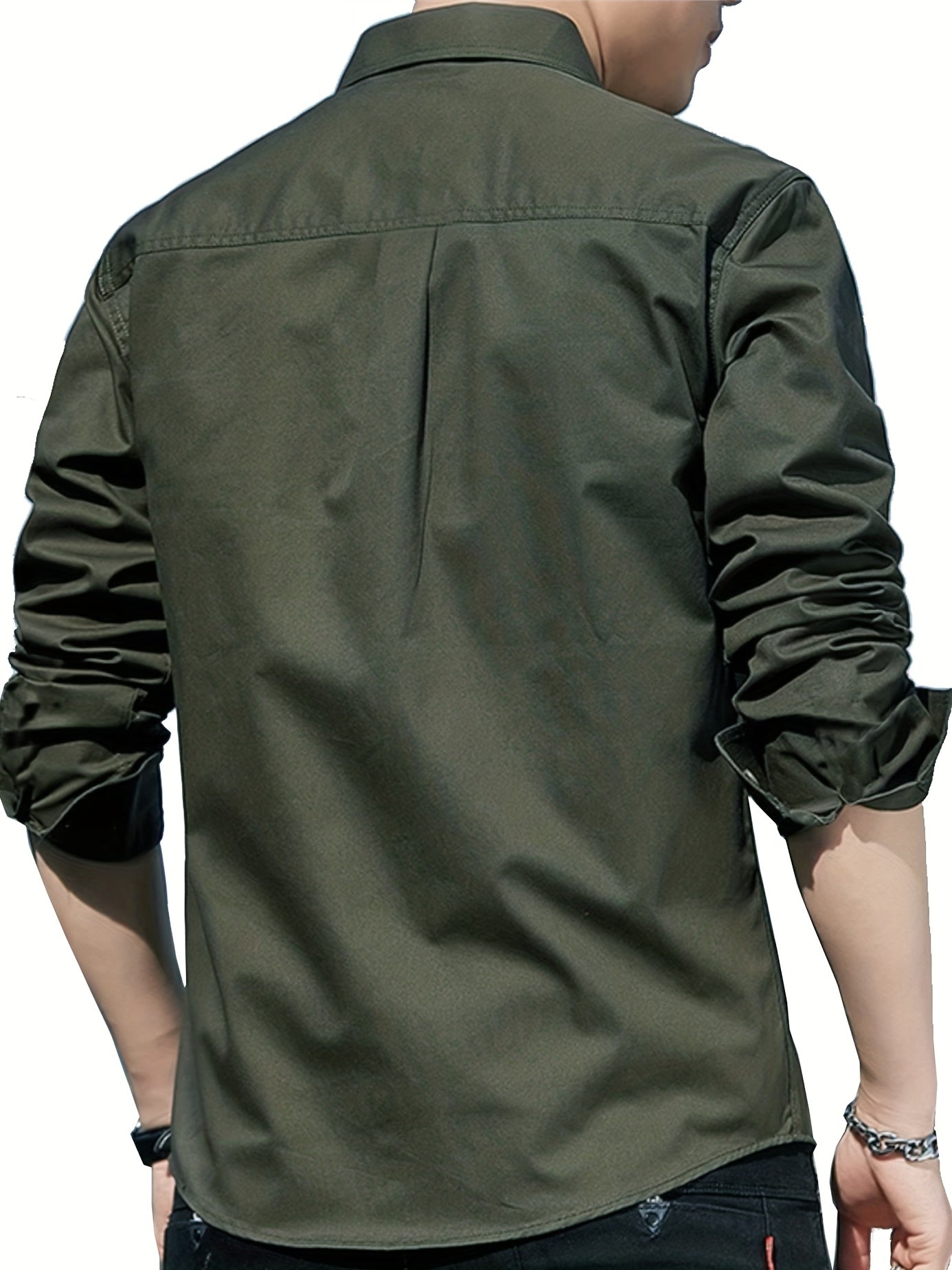 Men's Casual Long Sleeve Button Up Shirt