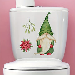 Christmas Toilet Seat Sticker Removable Decal Paper Decorative Bathroom