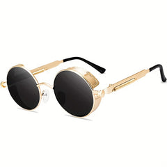 Girl's Steampunk Sunglasses Metal Spring Temple UV Protection