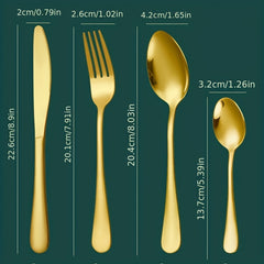 16pcs Stainless Steel Cutlery Set for Dining and Restaurant