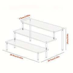 Acrylic Ladder Display Rack for Collectibles and Perfume