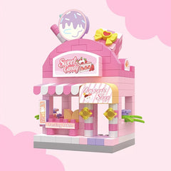 Urban Street Scene Building Block Model Toy DIY Ornament Desktop Gift