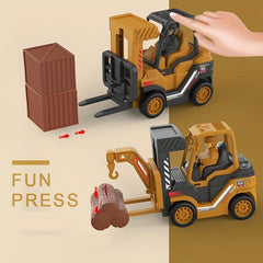 Pushback Toy Car Engineering Car Crane Forklift Baby Toy Car
