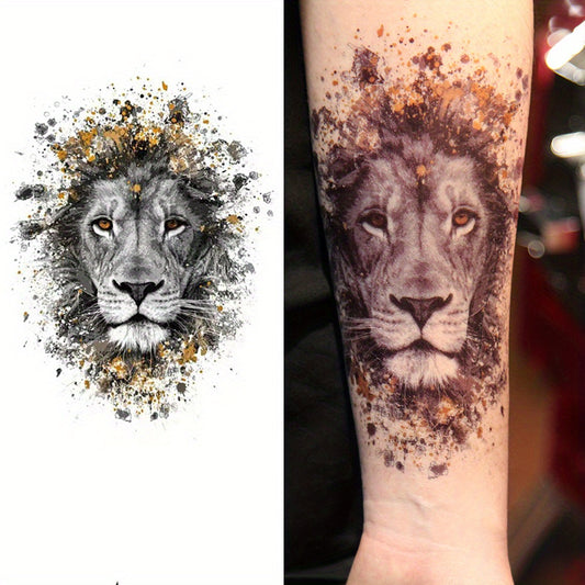 Lion Pattern Waterproof Temporary Tattoo Sticker