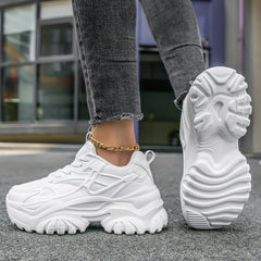 Women's Mesh Platform Sneakers Casual Lace Up Shoes