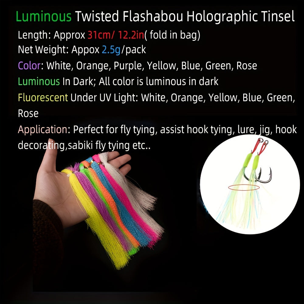 Luminous Flashabou Holographic Tinsel Crystal Flash Strands