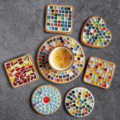 300pcs 1cmx1cm Mosaic Tiles Glass Tile for Crafts and Decoration