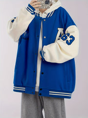 Casual Letter Sports Jacket Long Sleeve Baseball Jacket