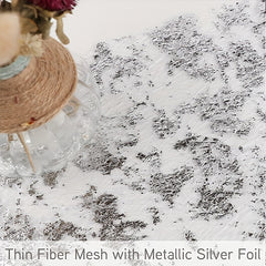 Rectangular Silver Thin Gauze Tablecloth