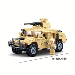 Vehicle Building Block Toys with Two Figures Classic Car Model DIY Toy