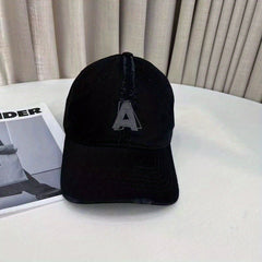 Spring Letter A Embroidery Soft Top Baseball Cap