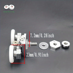 4pcs Shower Door Runner 23mm 25mm Bathroom Pulley Zinc Alloy Roller