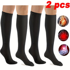 Men's Compression Zipper Sport Socks, Sweat Absorbing, Comfy, Breathable