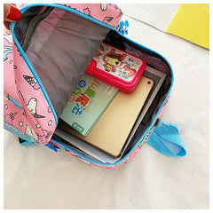 Unicorn Dinosaur Print Backpack for Kids