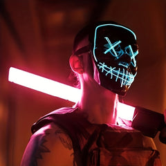 Men's LED Mask Glows In Dark for Parties