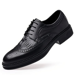 Men Brogue Carved Derby Shoes Wingtip Oxfords Formal Shoes