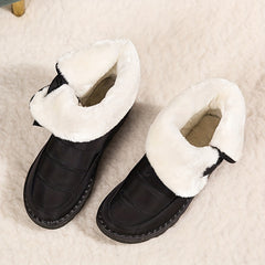 Women's Waterproof Snow Boots Round Toe Warm Non Slip Shoes