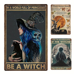 Princesses Be A Witch Wall Metal Tin Sign Retro Wall Decor Art