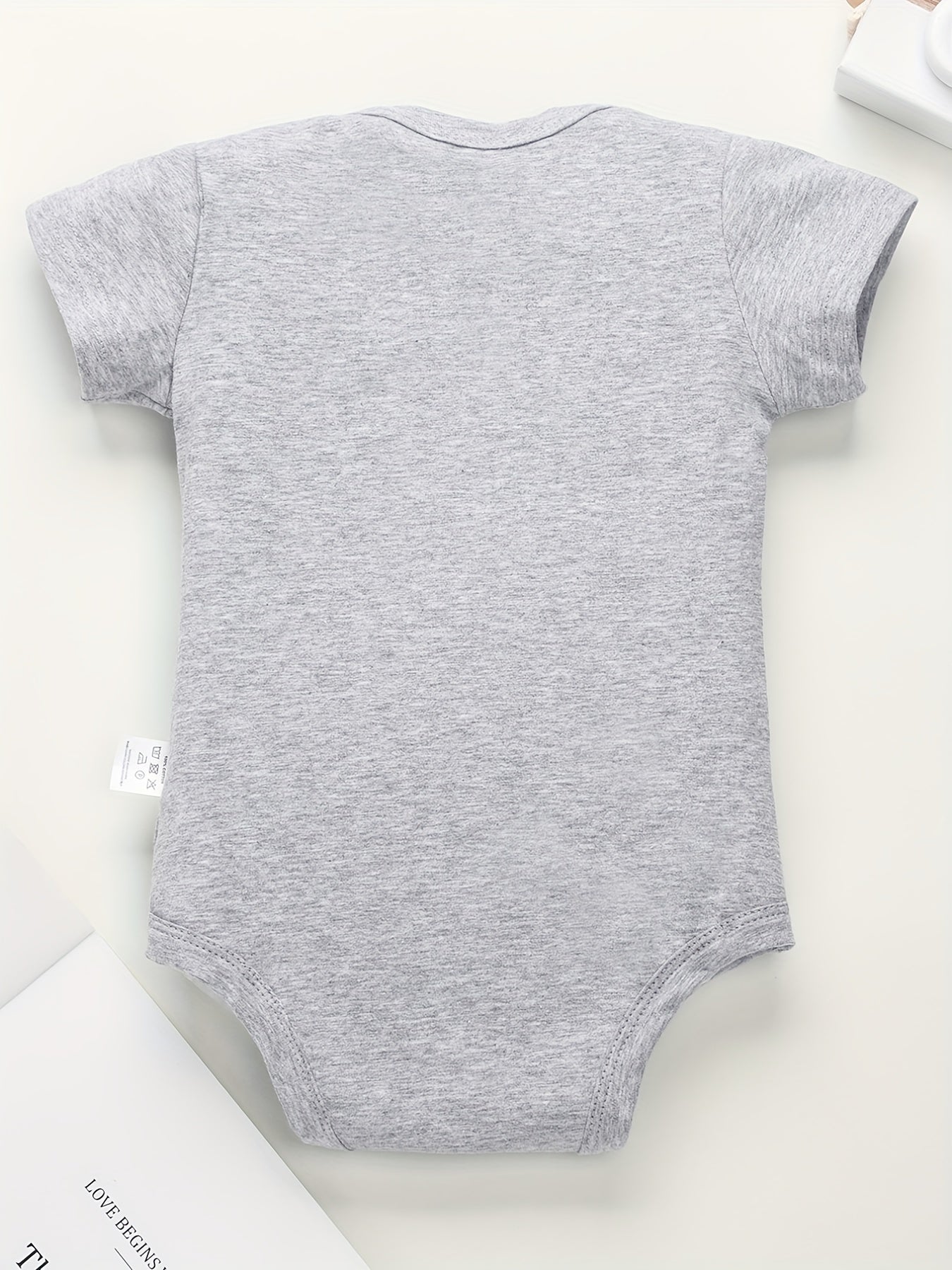 Floral Pattern Cotton Baby Onesie Soft Round Neck Romper
