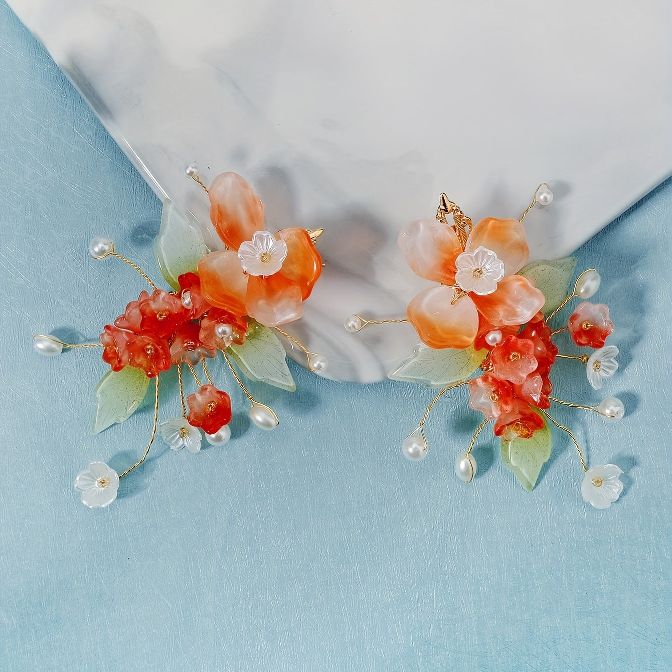 Bridal Hair Clip Vintage Style Side Clip with Faux Pearls