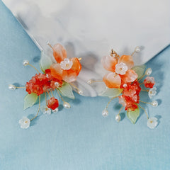 Bridal Hair Clip Vintage Style Side Clip with Faux Pearls