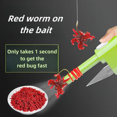 Red Worm Bait Clip with Rubber Band Fishing Supplies