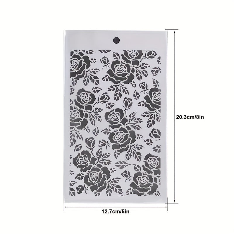 DIY Layering Stencils Painting Scrapbooking Rose Flowers Template