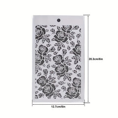 DIY Layering Stencils Painting Scrapbooking Rose Flowers Template