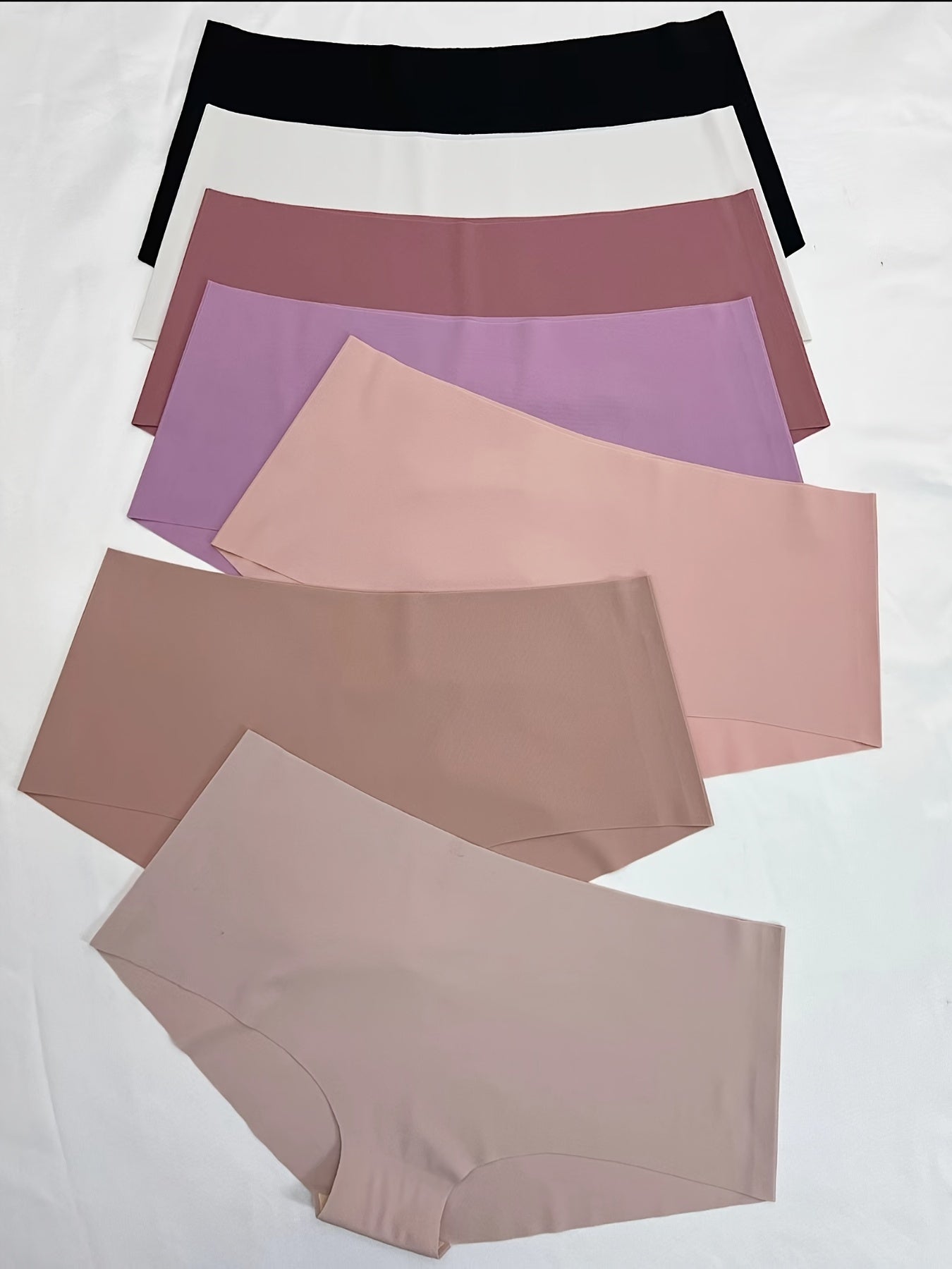 7 Pcs Seamless Mid Waist Briefs Women's Panties