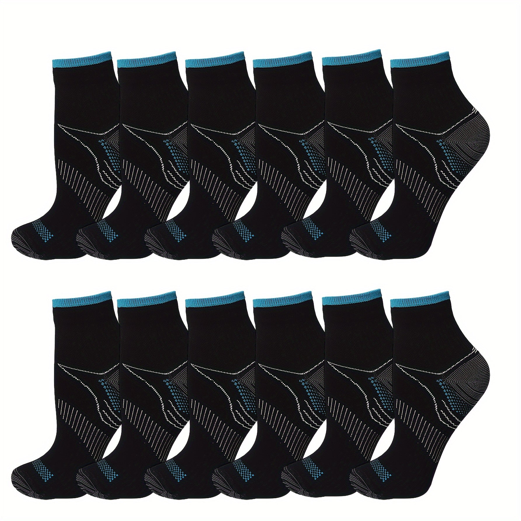 6pairs Sports Compression Socks Arch Support Ankle Socks Women Men