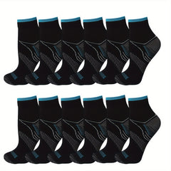 6pairs Sports Compression Socks Arch Support Ankle Socks Women Men