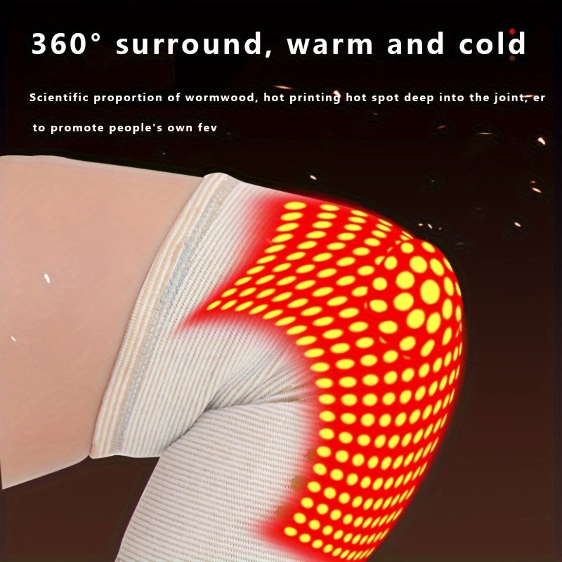 2pcs Warm Knee Pads 45-90kg Chinese Wormwood Essence Spotted Wormwood Knee Pads