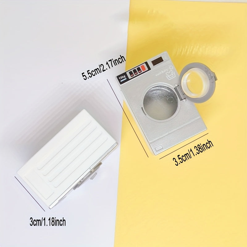 Mini Drum Washing Machine Doll House Accessory