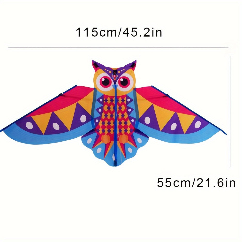 1pc 15m Owl Kite With 50m Line Outdoor Flying