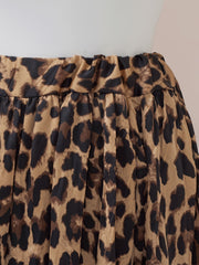 Leopard Print High Rise Maxi Skirt