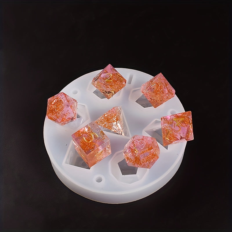 2pcs DIY Crystal Epoxy Resin Mold Dice Silicone Mold Game Lover Party