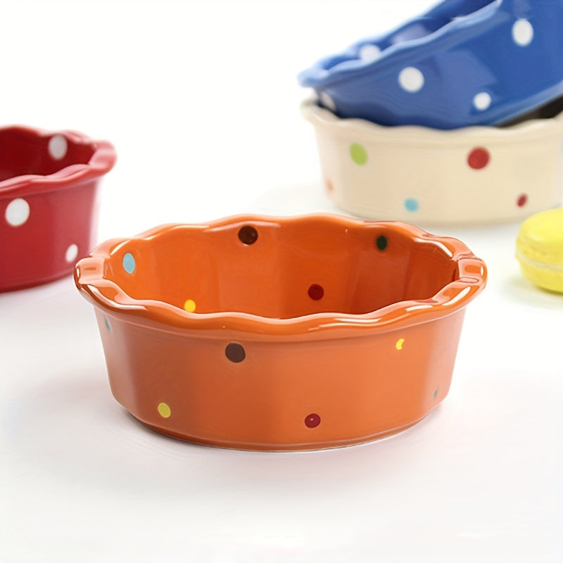 Ceramic Polka Dot Baking Bowl Pasta Plate