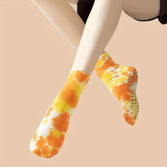 Tie dye Yoga Pilates Socks Non slip Yoga Grip Socks