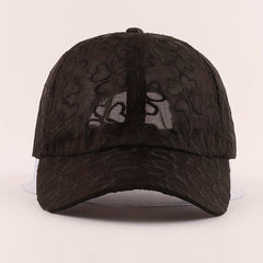 Flower Embroidery Mesh Baseball Cap Sunshade Dad Hat Lightweight Sun Hats