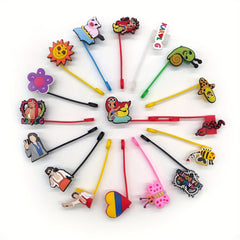4pcs Rabbit Silicone Straw Tip Covers Cartoon Straw Stoppers For 6 8mm Straws
