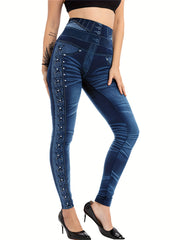 Checkerboard Pattern High Waist Yoga Leggings Fitness Pants