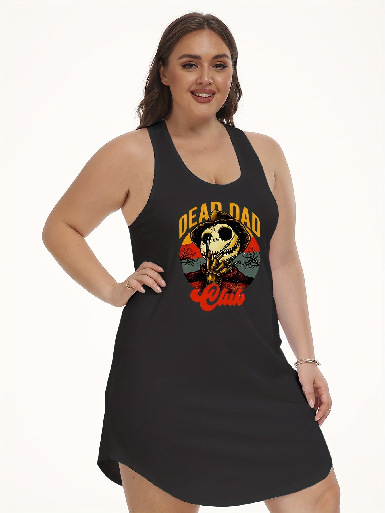 Halloween Grim Reaper Print Nightdress